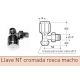 Grifería Baxi llave NT 16 rosca macho bitubo escuadra